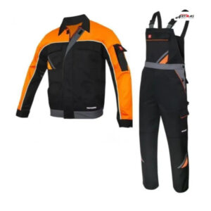 Worksheet set of jacket and semi-skinesuit ArtMas Professional Black workwear