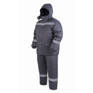 Costume working winter insulated on synthepon, gray