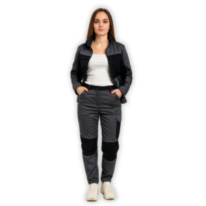 Women's work suit 4Worker, grey with black